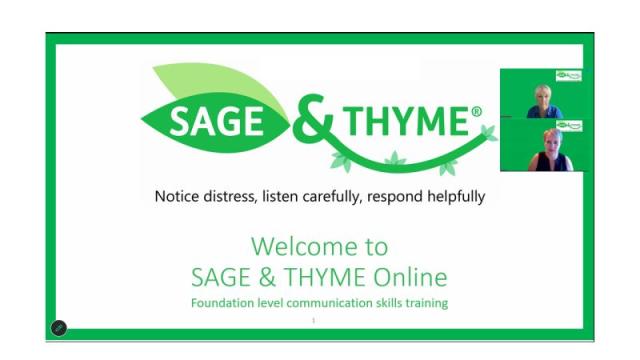 Two trainers teaching SAGE & THYME Online